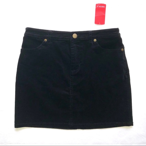 SOLD! | Forever 21 | Black Corduroy Mini Skirt - Picture 2 of 6